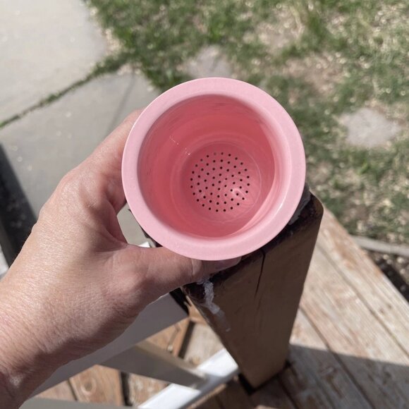 Once Upon a Book Club Bridgerton When He Was Wicked Pink Floral Tea Strainer - Picture 4 of 6